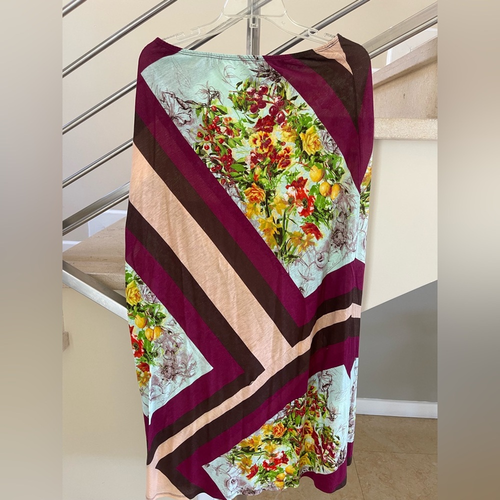 VINTAGE Floral Geometric Patterned Skirt - Picture 1 of 16